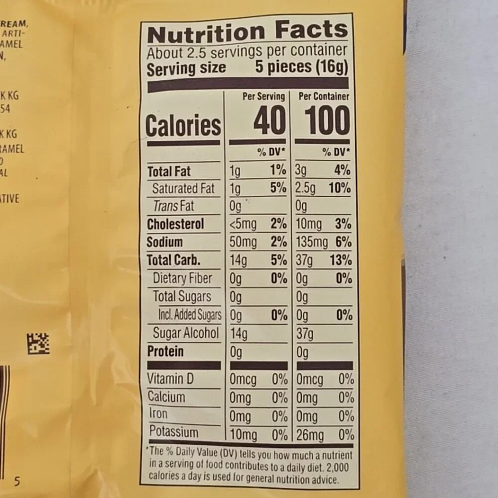 4 PACK Werther's Original SUGAR FREE CARAMEL CHOCOLATE Hard Candies 1.46oz bag/e